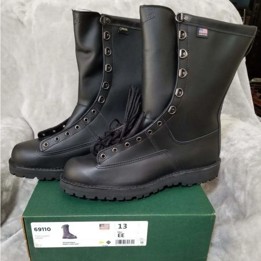 Danner Fort Lewis Men’s 13 D Gore-Tex 200g Thinsulate Black Leather Waterproof Danner 69110 Fort Lewis Boots Insulated 200 Gram main image 4